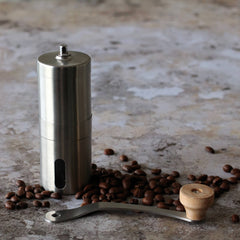 Isaak stainless steel crank coffee grinder