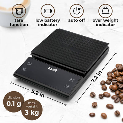 Balance alimentaire numérique en acier inoxydable Kaffe avec fonction tare