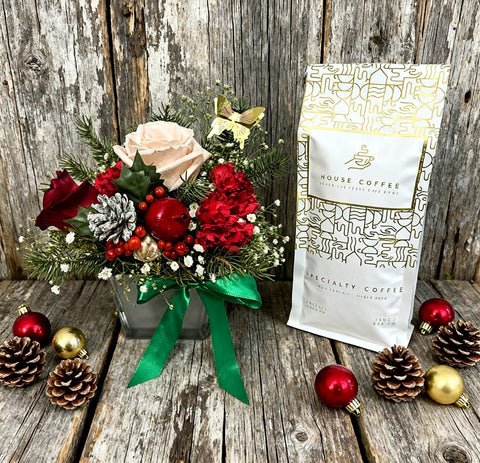 Coffee and blooms. Option 2