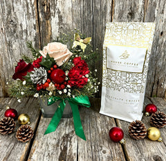 Coffee and blooms. Option 2